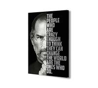 Steve Jobs - Famous Quote - Canvas Wall Art Framed Print. Various Sizes (A1 32x24 inches)