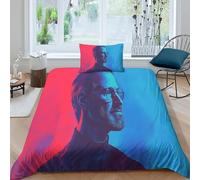 Steve Jobs for Boys Girls Quilt Cover Duvet Cover Comforter Covers 3D Printed IGod Soft Microfiber Bedding Set with Zipper Closure with Pillow Cases 3 Pieces Single（135x200cm）