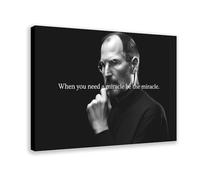Steve Jobs Poster Canvas Poster Wall Art Decor Print Picture Paintings for Living Room Bedroom Decoration 20x30inch(50x75cm)