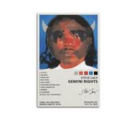 STEVE LACY GEMINI RIGHTS Print Album Cover Signed Limited , Music Album Cover ,Pop Hip Hop Rap Singer Star Music Poster Aesthetic Canvas Wall Art for Girl And Boy Teens Dorm Decor 24x36inch(60x90cm) U