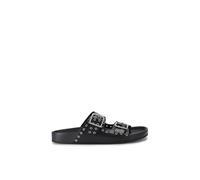 Steve Madden 'abbot Black Leather' Leather Sandals Black