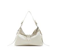 Steve Madden Women's Alyssa-b Hobo with Buckle and Chain Alyssab W, Chalk, One Size