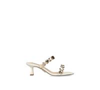 Steve Madden Womens Steve Madden Annika Heeled Leather Sandals White Eur 42/ 9 UK Women