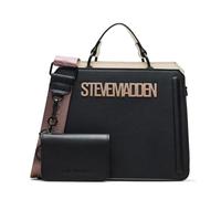 Steve Madden Bevelyn Convertible Crossbody Bag, Black/White/Grey, One Size