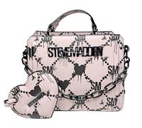 Steve Madden Bevelyn Convertible Crossbody Bag, Pink/Black Hearts, One Size