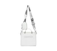 Steve Madden Women's Bevelyn-s Structured Satchel, White, One Size