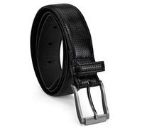 Steve Madden Boys' Big Belt for Kids, Black/Perforated, S