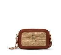 Steve Madden Women's Daisy-S Double Zip Crossbody, Cognac, One Size