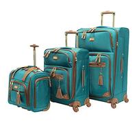 Steve Madden Designer Luggage Collection - 3 Piece Softside Suitcase Set with Expandable Lightweight - Travel Set Includes One Underseat Bag, 20" Carry-on and 28" Checked Suitcase