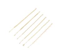 Steve Madden Disc & Rope Chain Link 6-Piece Mixed Bracelet Set In Metallic Gold Metallic Gold One Size