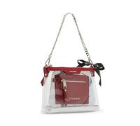 Steve Madden Women's Dominic Clear Pouch with Card Case Gift Set, Red, One Size