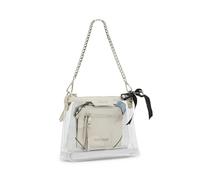 Steve Madden Dominic Clear Pouch with Card Case Gift Set, Silver, One size