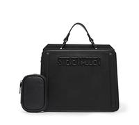 Steve Madden Evelynf Logo Plaque Top Handle, Black, One Size, Steve Madden Evelynf Logo Plaque Top Handle
