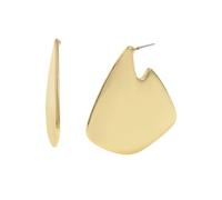 Steve Madden Geometric Statement Hoop Earrings In Metallic Gold Metallic Gold One Size