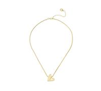 Steve Madden Heart Pendant Necklace In Metallic Gold Metallic Gold One Size
