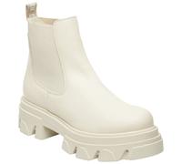 Steve Madden Ladies Chelsea Chunky Sole Boots Mixture Leather Heeled Slip On