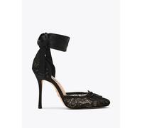 Steve Madden Larina Lace Ankle Strap Stiletto Heels Black