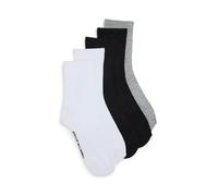 Steve Madden Men's 6pk Rib Shortie Crew Sock, Multi, 00 (Pack of 6)