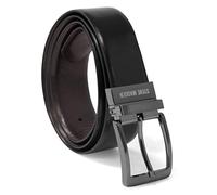 Steve Madden Men's Reversible Dress Casual Every Day Leather Belt, Black/Brown (Burnished), 32