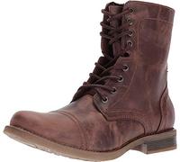 Steve Madden Men's Troopah-c Combat Boot, Brown Leather, 12.5 UK