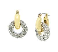 Steve Madden Mini Double Hoop Earrings for Women One Size Metal Glass No Gem