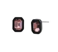 STEVE MADDEN Women's Punk Romance Emerald Cut Stone Stud Earrings in Pink Steve Madden Pink One Size