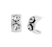 Steve Madden Punk Romance Stone Hoop Earrings In Off White Off White One Size