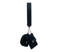 Steve Madden Women's 2 Piece Card Case & Coin Purse Set with Wrist Strap, Black, One size