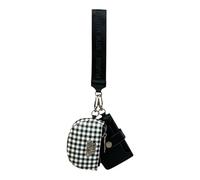 Steve Madden Women's 2 Piece Card Case & Coin Purse Set with Wrist Strap, Black/White, One size