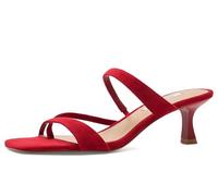 Steve Madden Women's Ajay Heeled Sandal, Red Suede, 3.5 UK
