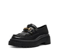 Steve Madden Women's Anabeth Loafer, Black Leather, 4 UK
