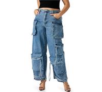Steve Madden Women's Apparel Duo Cargo Pant, Blue, M
