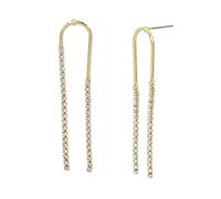 Steve Madden Women's Arched Stone Drop Earrings, One Size, Metal Glass, No Gemstone
