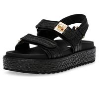 Steve Madden Women's Bigmona Sandal, Black Raffia, 8 UK