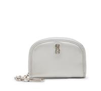 Steve Madden Women's Bjadez Card Case Wallet JADEZ Dome Zipper Pouch, Silver, One Size