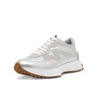 Steve Madden Women's Campo Sneaker, Silver, 7 UK
