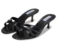 Steve Madden Women's Cary Heeled Sandal, Black Leather, 9 UK