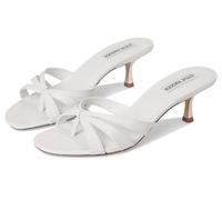 Steve Madden Women's Cary Heeled Sandal, White Leather, 4.5 UK