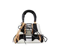Steve Madden Women's Diego Top Handle Crossbody, Black/Tan, One Size