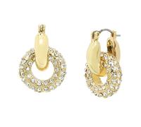 Steve Madden Women's Double Hoop Earrings, One Size, Metal Glass, No Gemstone