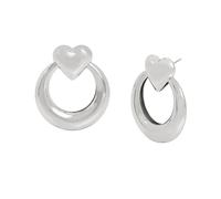 Steve Madden Womens Heart Doorknocker Earrings, One Size, Metal, No Gemstone