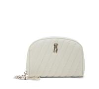 Steve Madden Women's Jadez-h Diagonal Quilted Dome Cardholder, Chalk, One Size, Jadez-h Diagonal Quilted Dome Cardholder