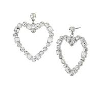 Steve Madden Womens Jewelry Mixed Stone Heart Drop Earrings