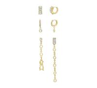 Steve Madden Womens Jewelry Signature Logo Stone Earring Set