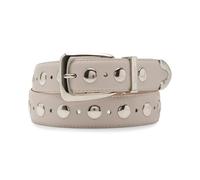 Steve Madden Women's Kingston Studded Pant Belt, Ivory, Medium