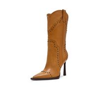 Steve Madden Women's Kylar Western Boot, Cognac Leather, 7 UK