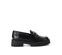 Steve Madden Womens Leather Lando Black Loafers - Size UK 5