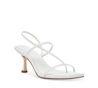 Steve Madden Women's Locke Heeled Sandal, White Leather, 4 UK