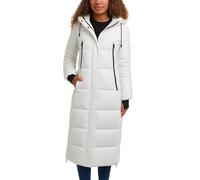 Steve Madden Womens Long Puffer Jacket - Heavyweight Insulated Fall Maxi Winter Coats for Women Long Length Bubble Parka, White, X-Large