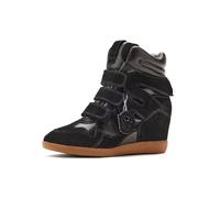 Steve Madden Women's Mavis Sneaker, Black Suede, 11